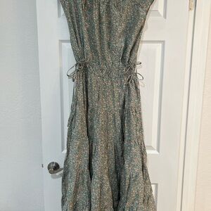 Floral Green Maxi Dress